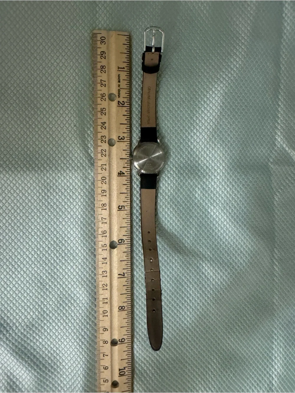 Timex Black Strap Watch with White Dial